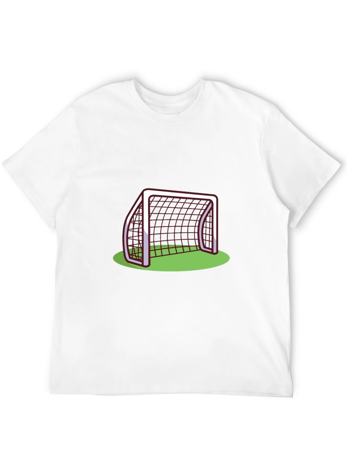 Soccer Goal Graphic Tee - Black Cotton T-Shirt