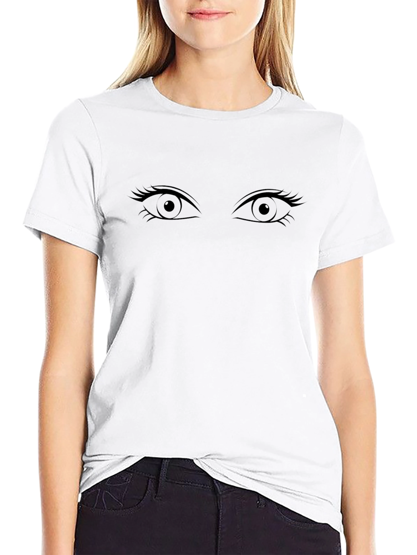 Eyes Graphic Black T-Shirt - Mens Fashion Tee
