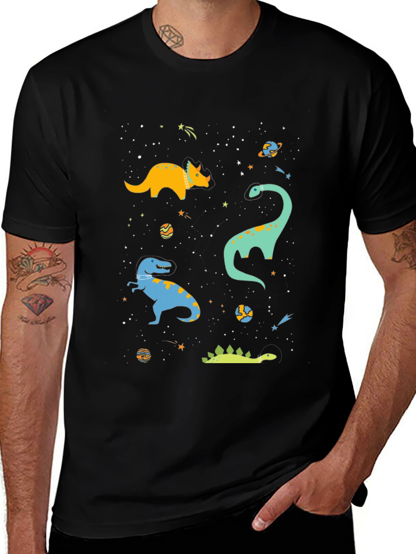 Dinosaur Space T-Shirt - Galaxy Dino Tee