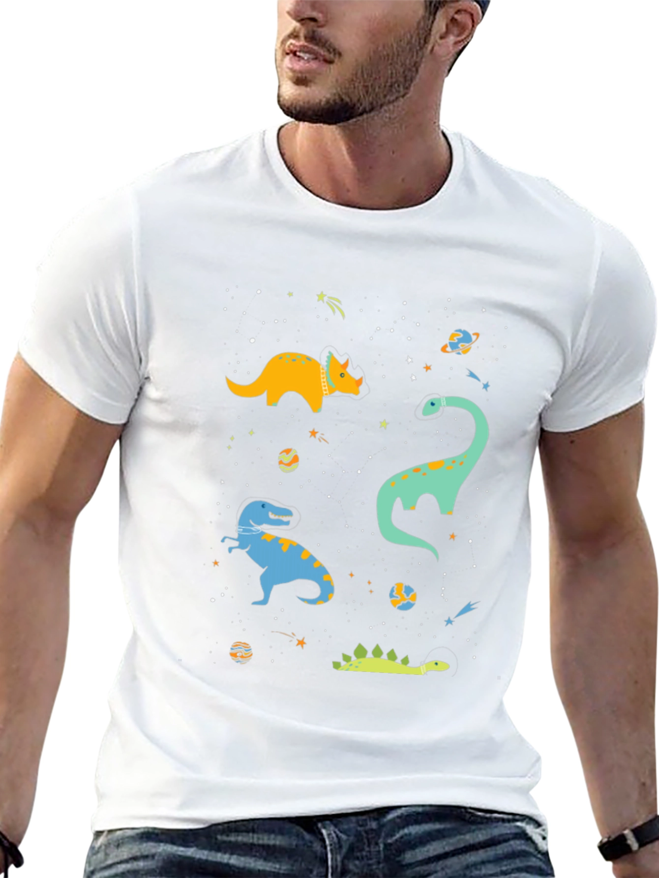 Dinosaur Space T-Shirt - Galaxy Dino Tee