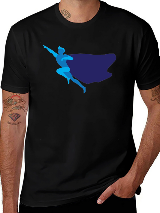 Superhero Graphic T-Shirt - Sleek Design Classic Black Tee