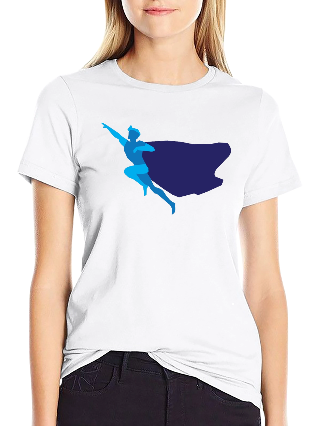 Superhero Graphic T-Shirt - Sleek Design Classic Black Tee