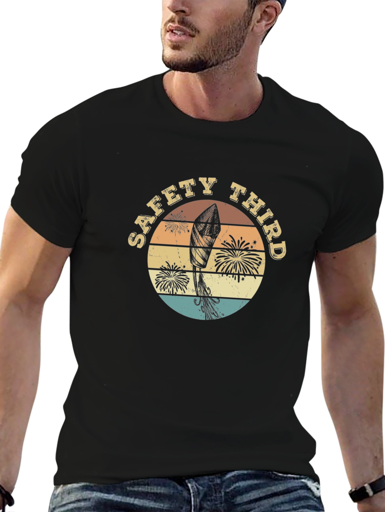 Safety Third Retro Fireworks T-Shirt