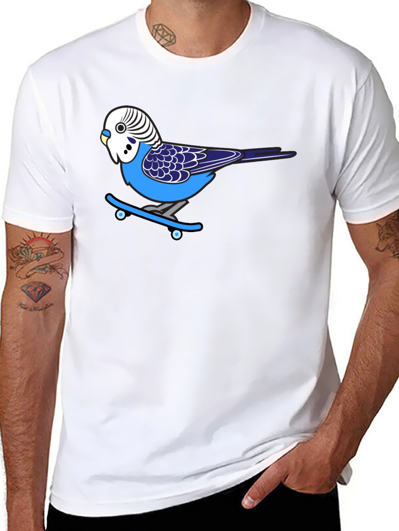 Skateboarding Bird T-Shirt