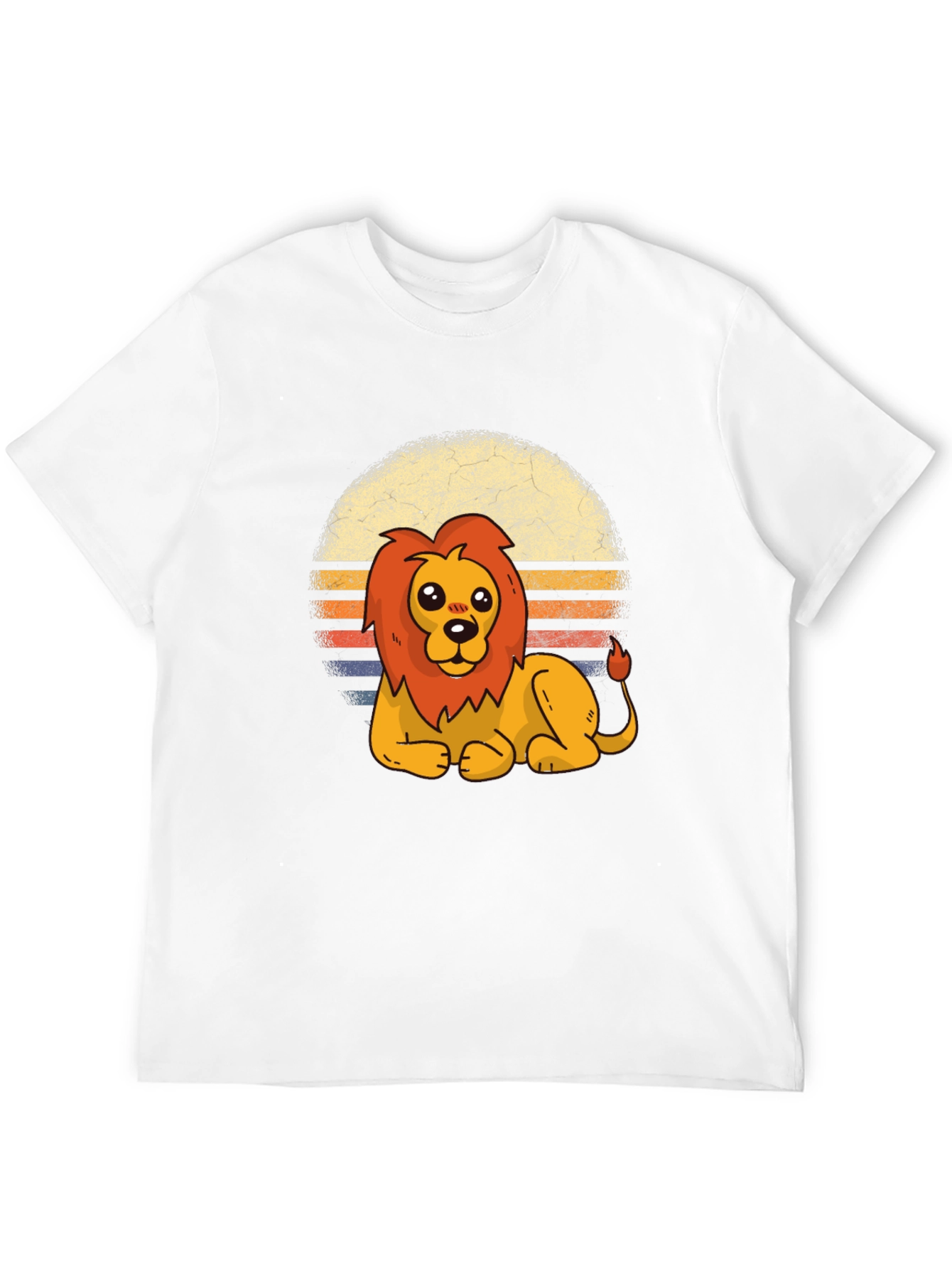 Cute Lion Graphic Tee - Unisex Black T-Shirt