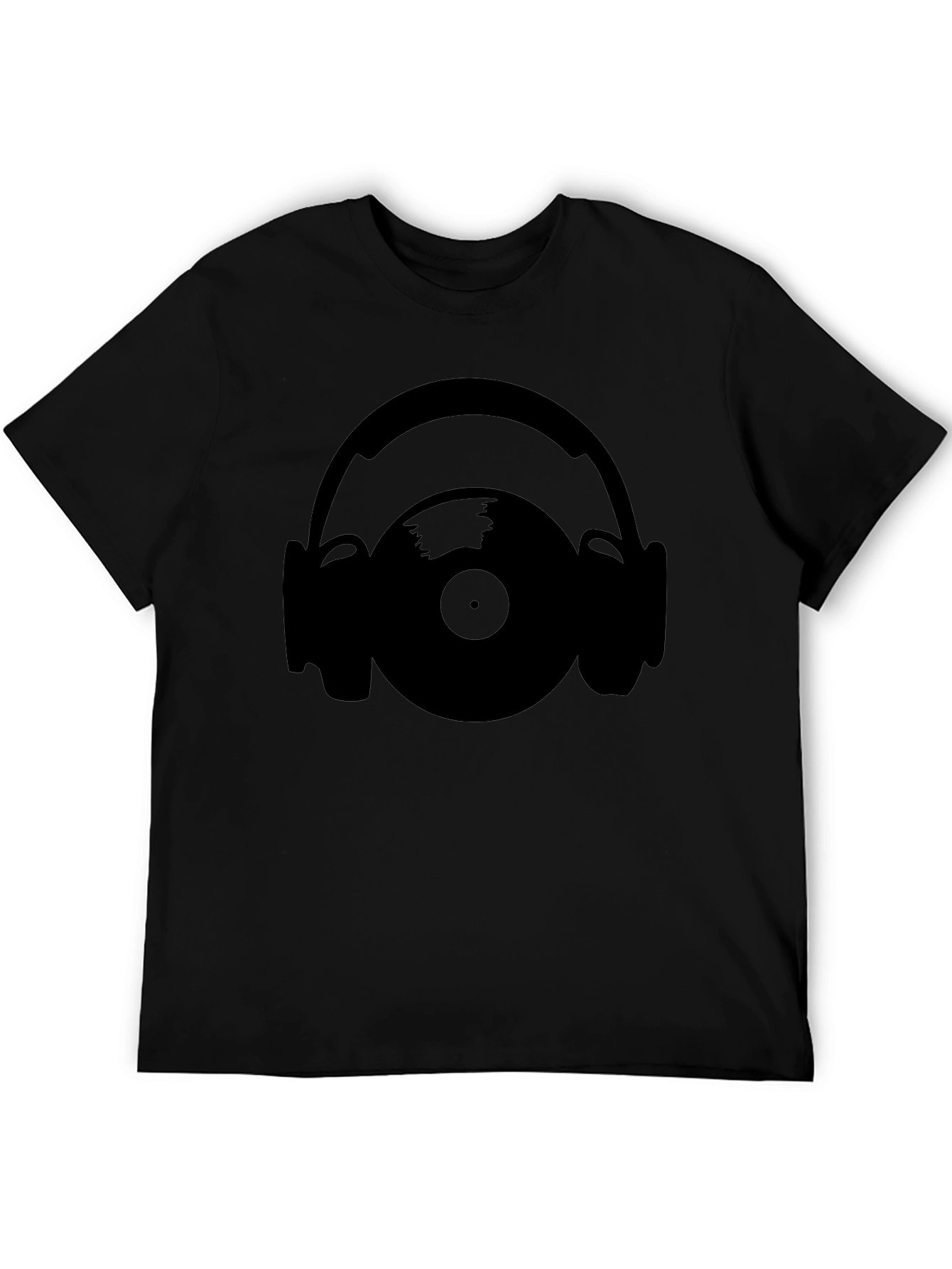 Vinyl Record & Headphones Graphic T-Shirt