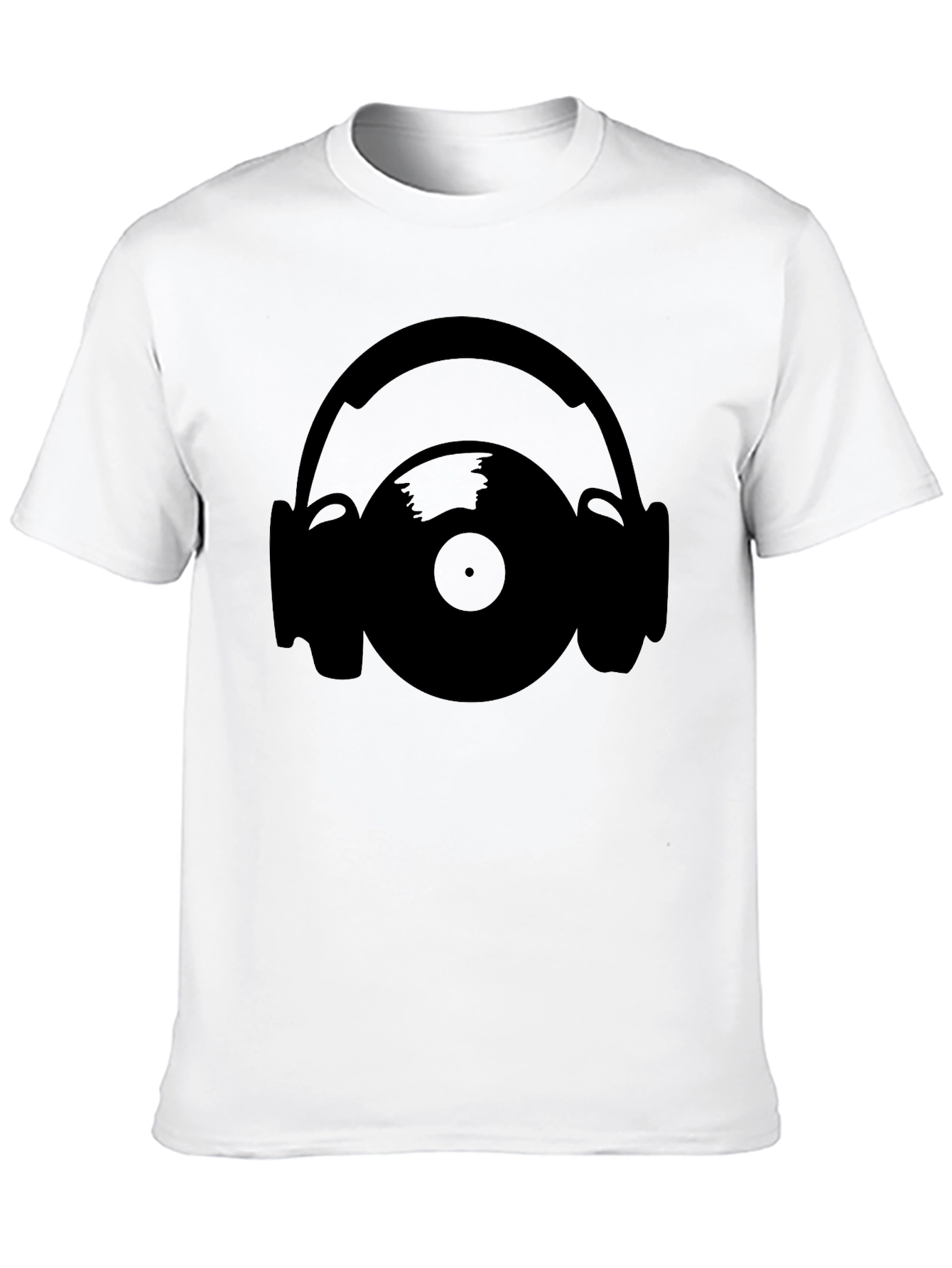 Vinyl Record & Headphones Graphic T-Shirt