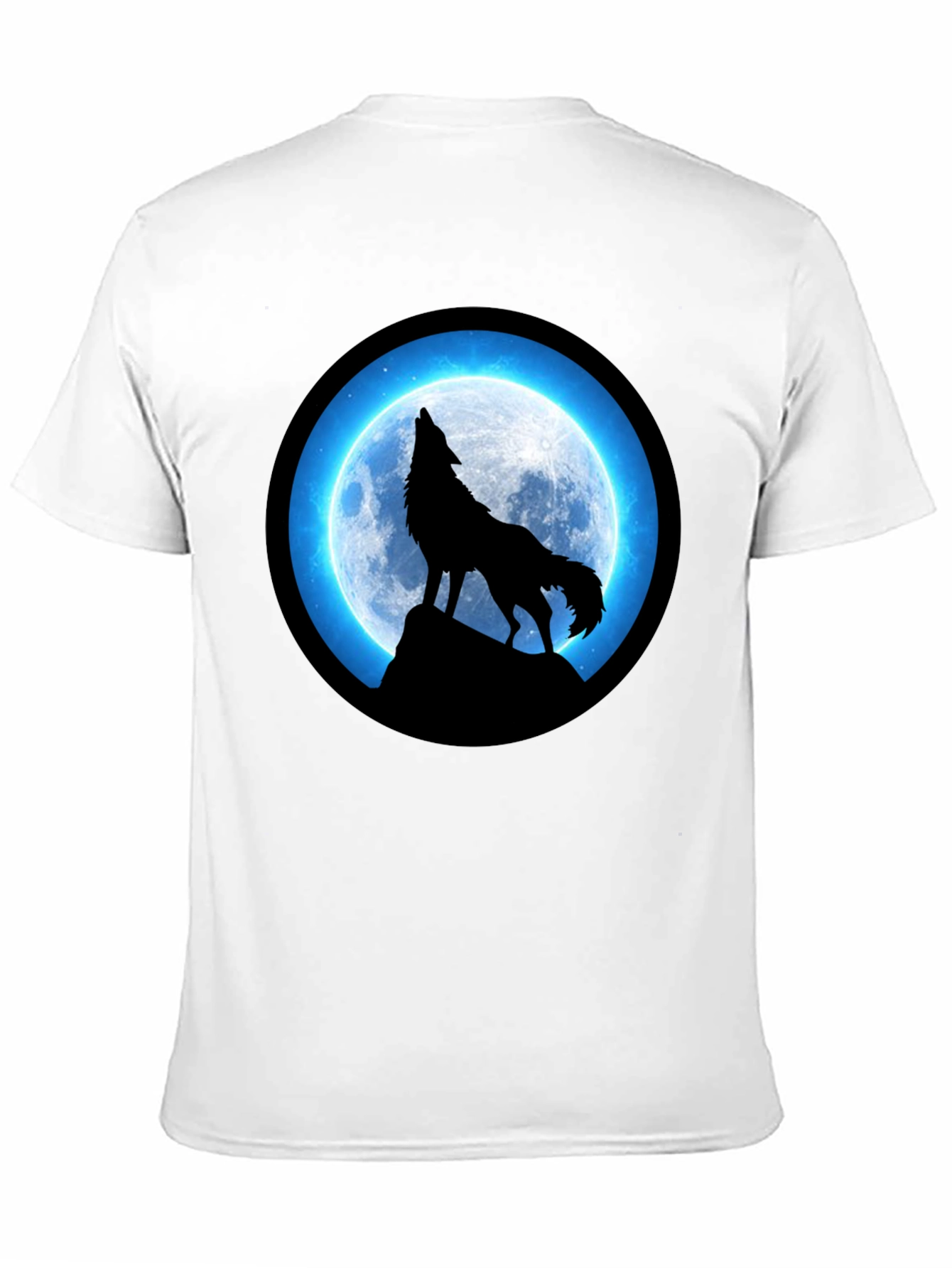 Wolf Howling Moon T-Shirt - Black Graphic Tee