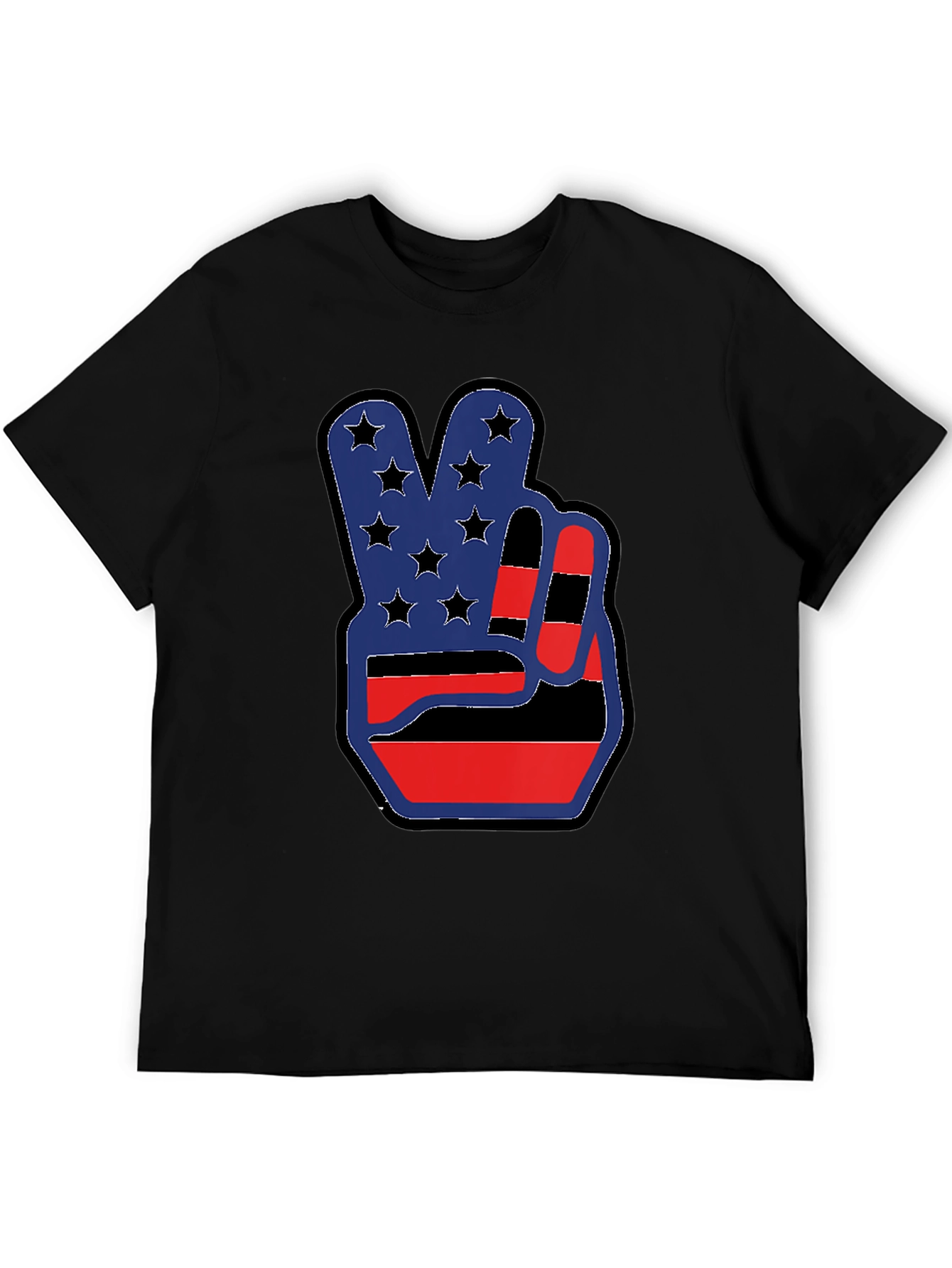 Patriotic Peace Sign Graphic T-Shirt