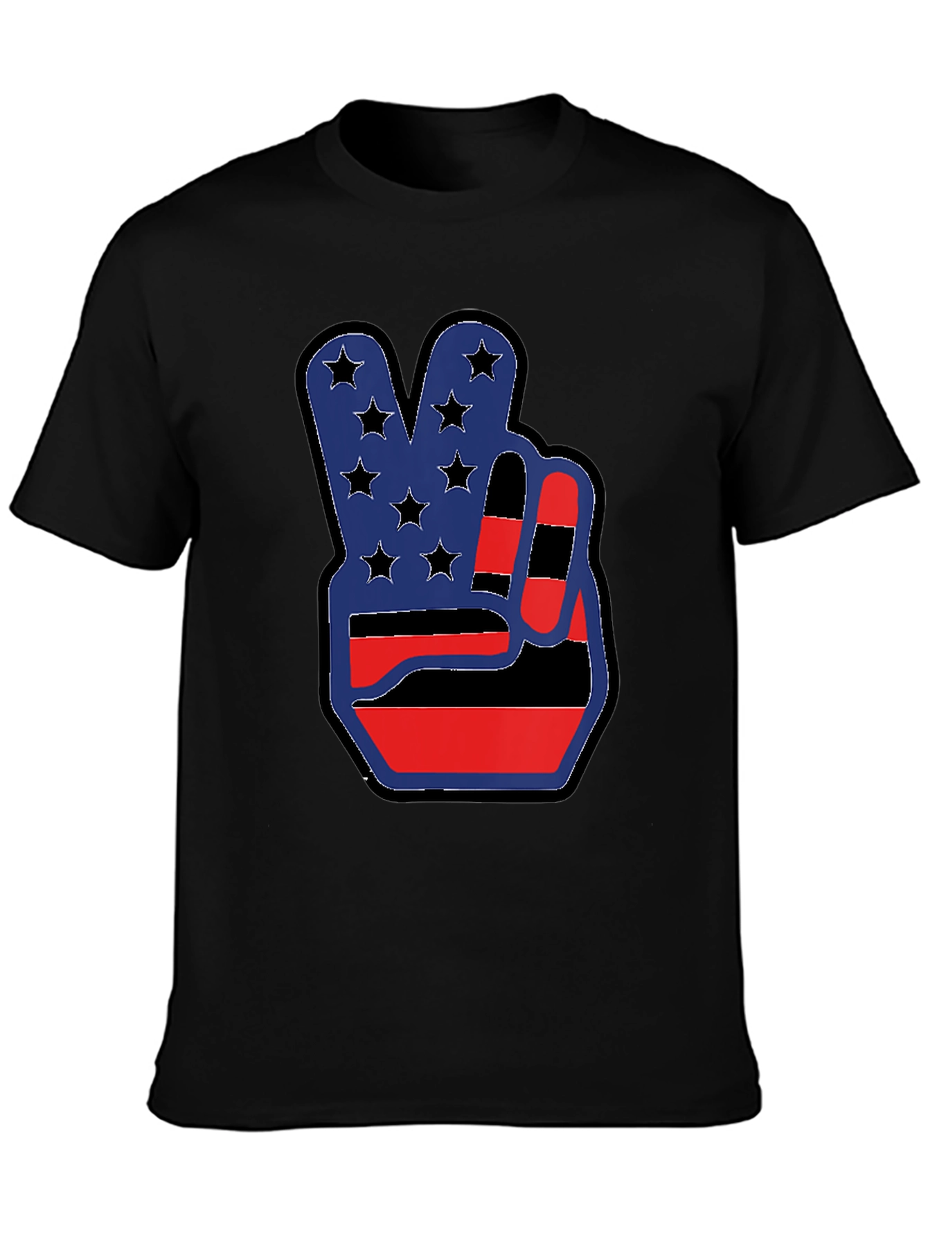 Patriotic Peace Sign Graphic T-Shirt