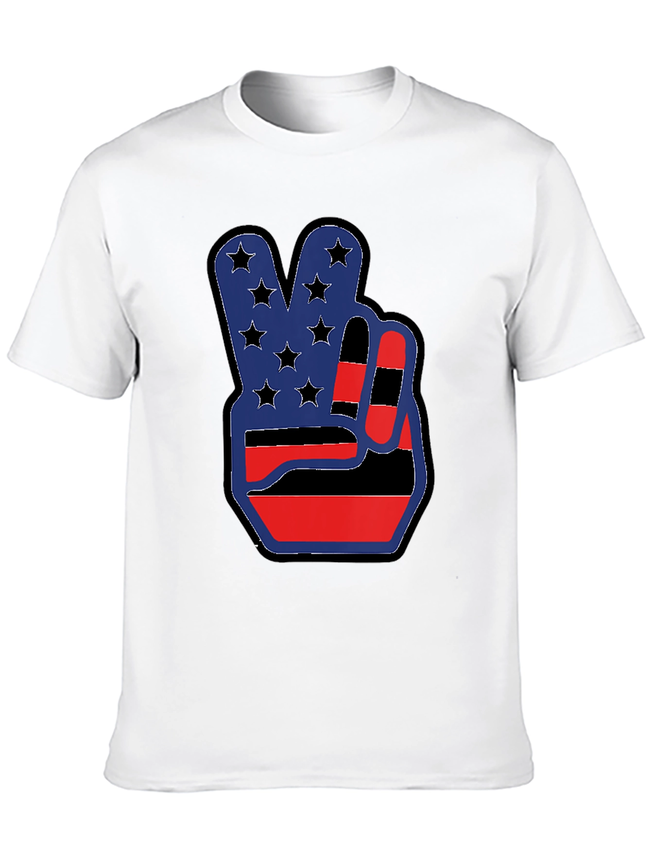 Patriotic Peace Sign Graphic T-Shirt