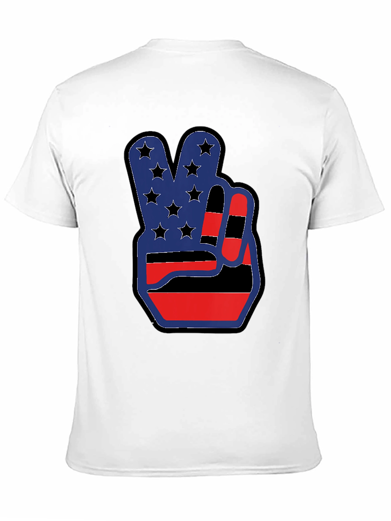 Patriotic Peace Sign Graphic T-Shirt