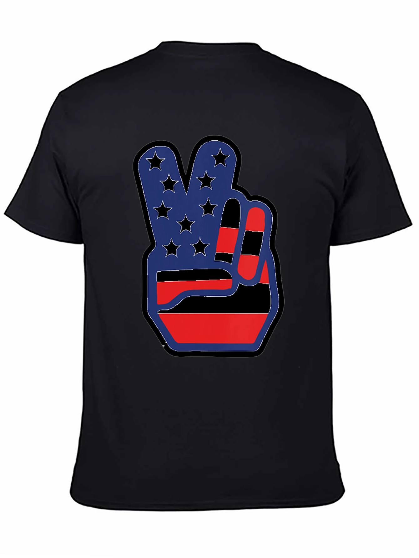Patriotic Peace Sign Graphic T-Shirt