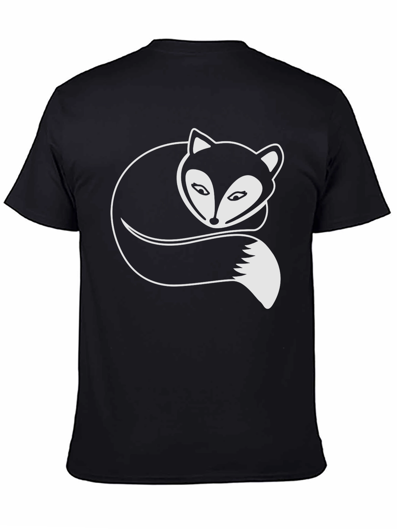 Fox Graphic Tee - Stylish Black Cotton T-Shirt