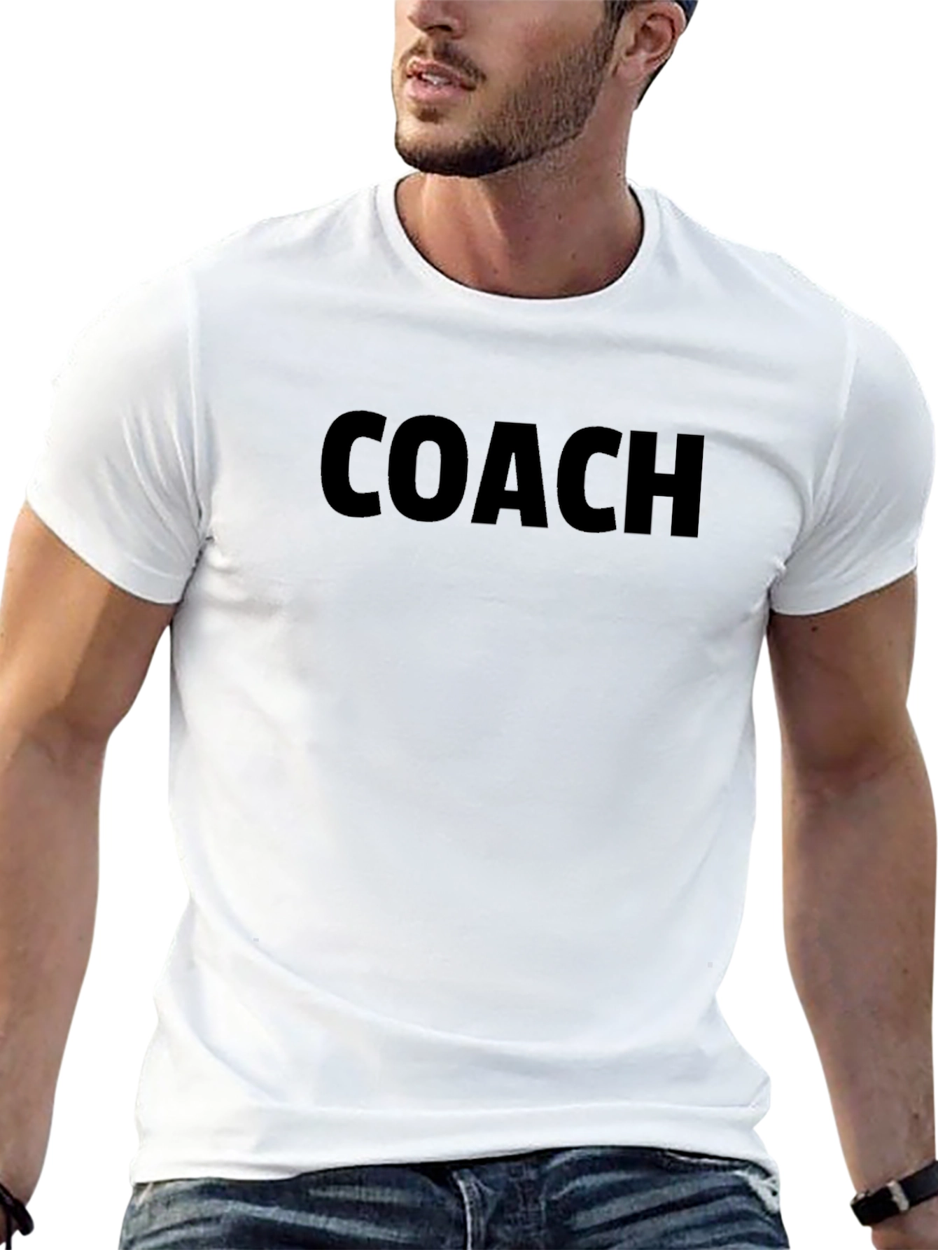 Mens Coach Graphic Tee - Black Casual Shirt