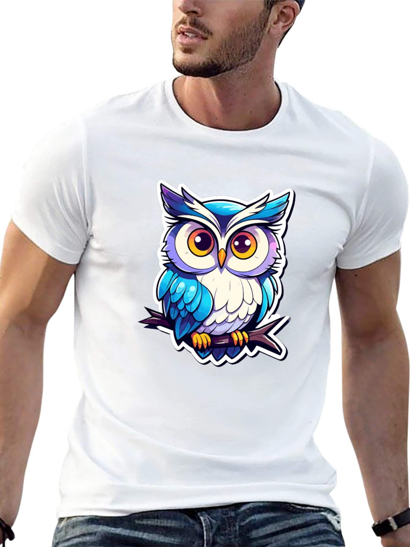 Cool Owl Graphic Tee - Unique Design!