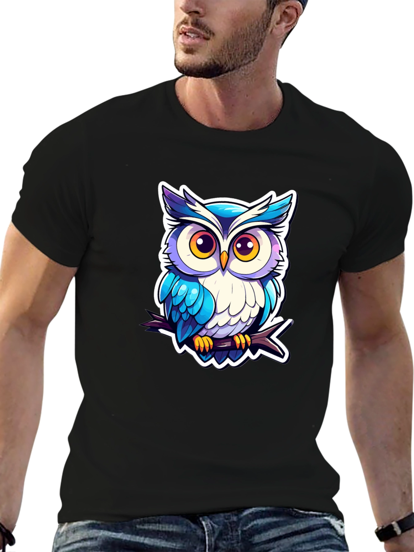 Cool Owl Graphic Tee - Unique Design!