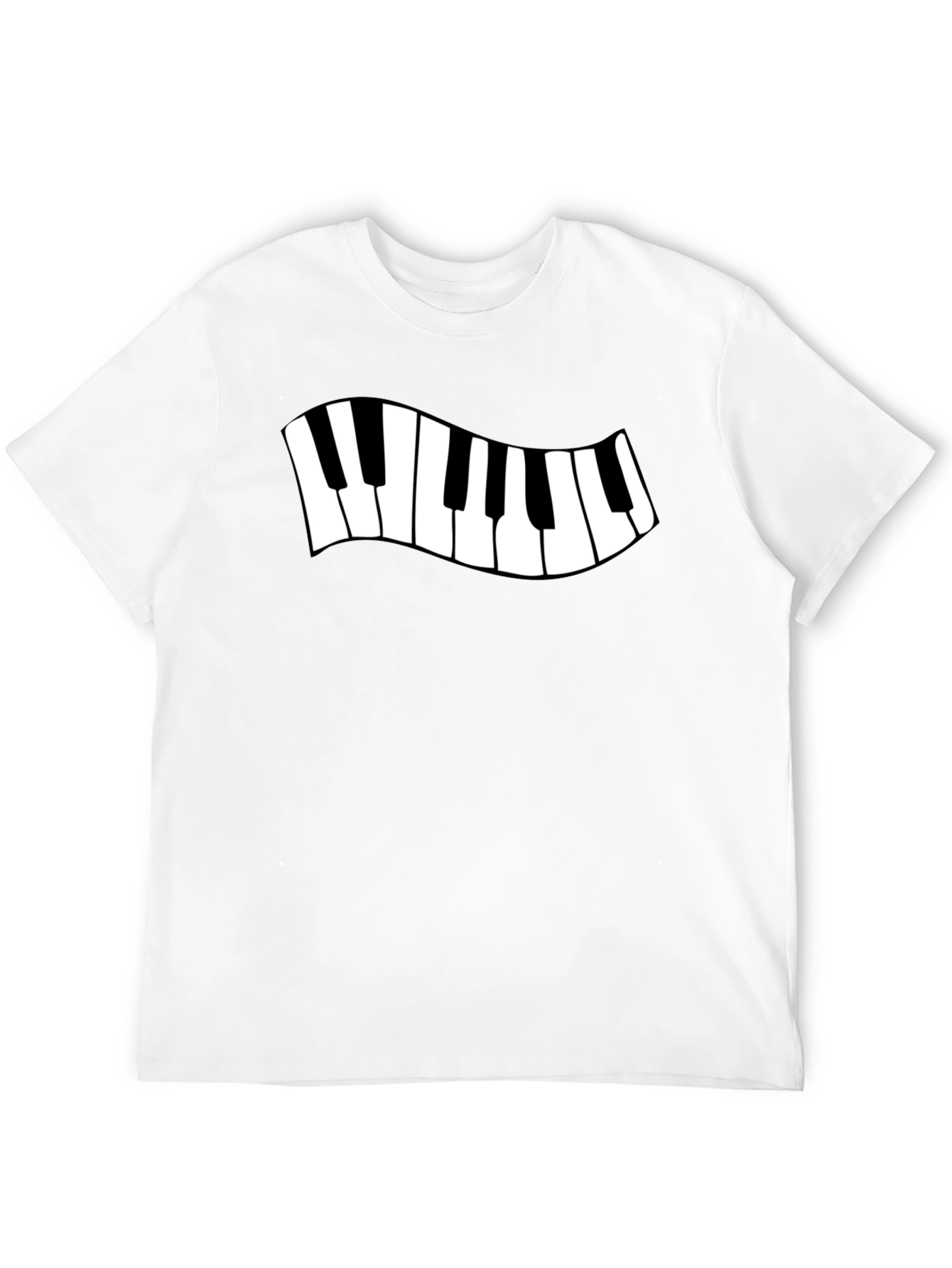 Piano Keys Graphic Tee - Black
