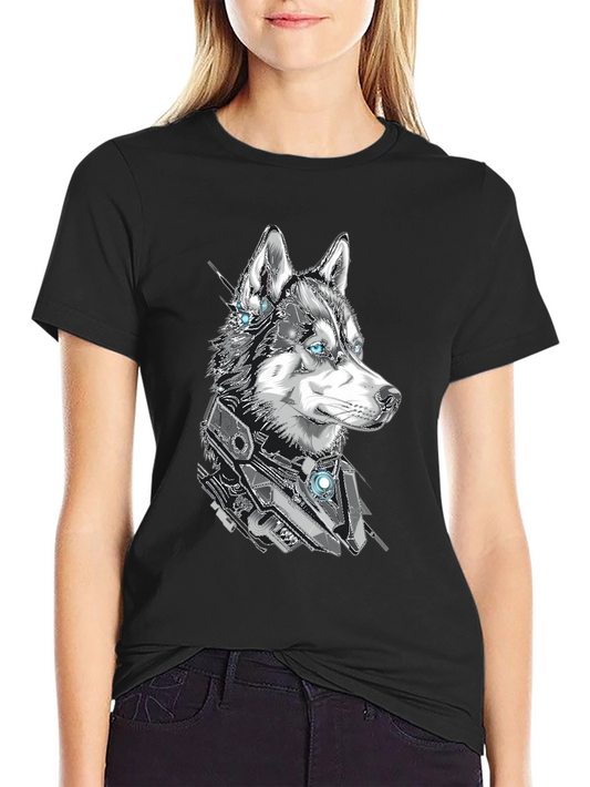 Cyberpunk Husky Graphic Tee