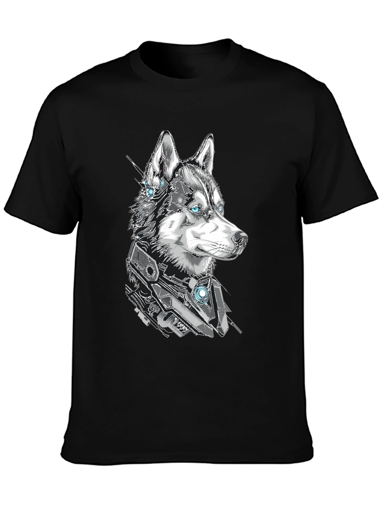 Cyberpunk Husky Graphic Tee