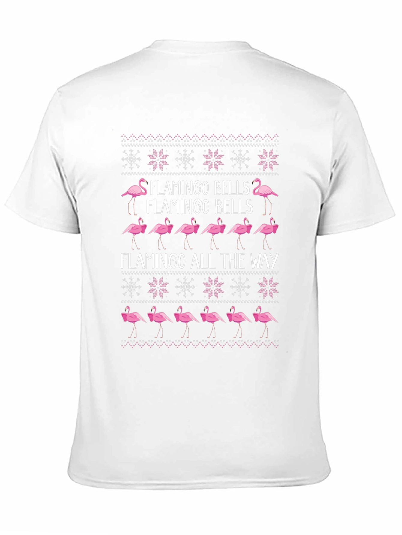 Flamingo Bells Ugly Christmas T-Shirt