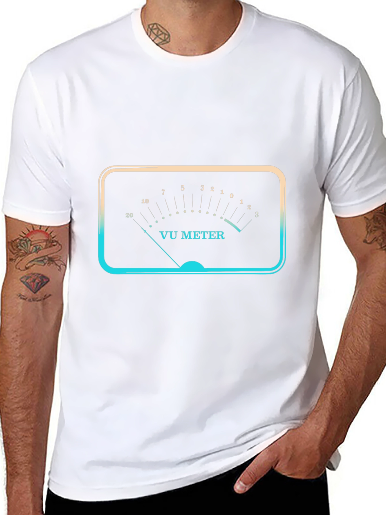 VU Meter Graphic Black T-Shirt