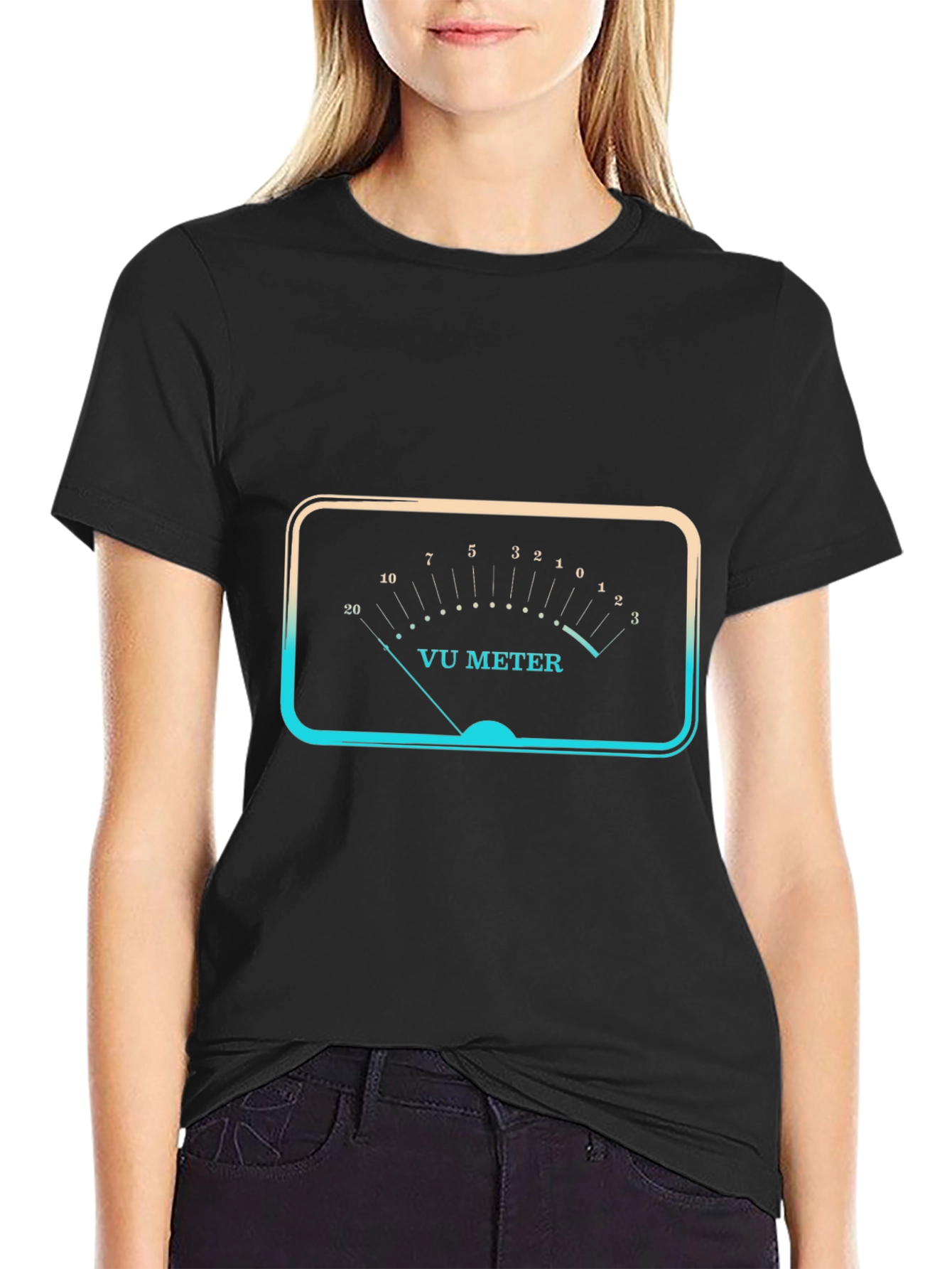 VU Meter Graphic Black T-Shirt
