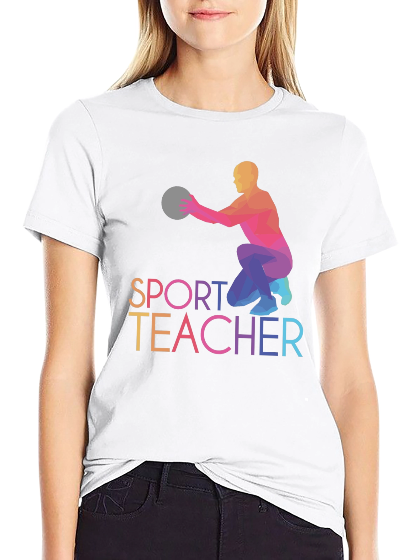 Sport Teacher T-shirt Black Graphic Tee