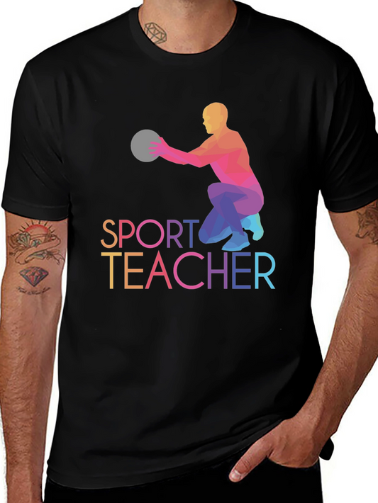 Sport Teacher T-shirt Black Graphic Tee