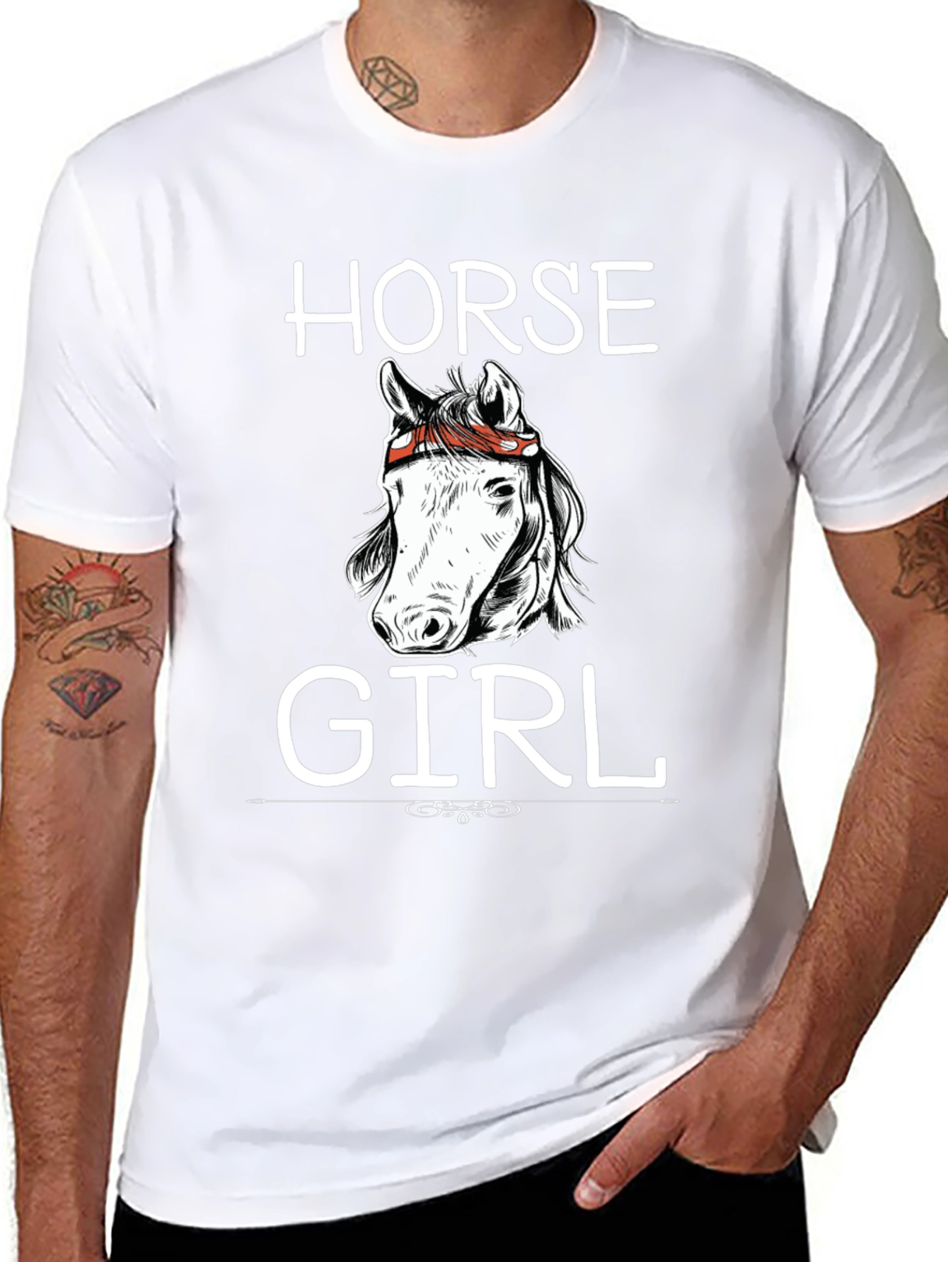Horse Girl Graphic T-Shirt - Black Cotton Tee