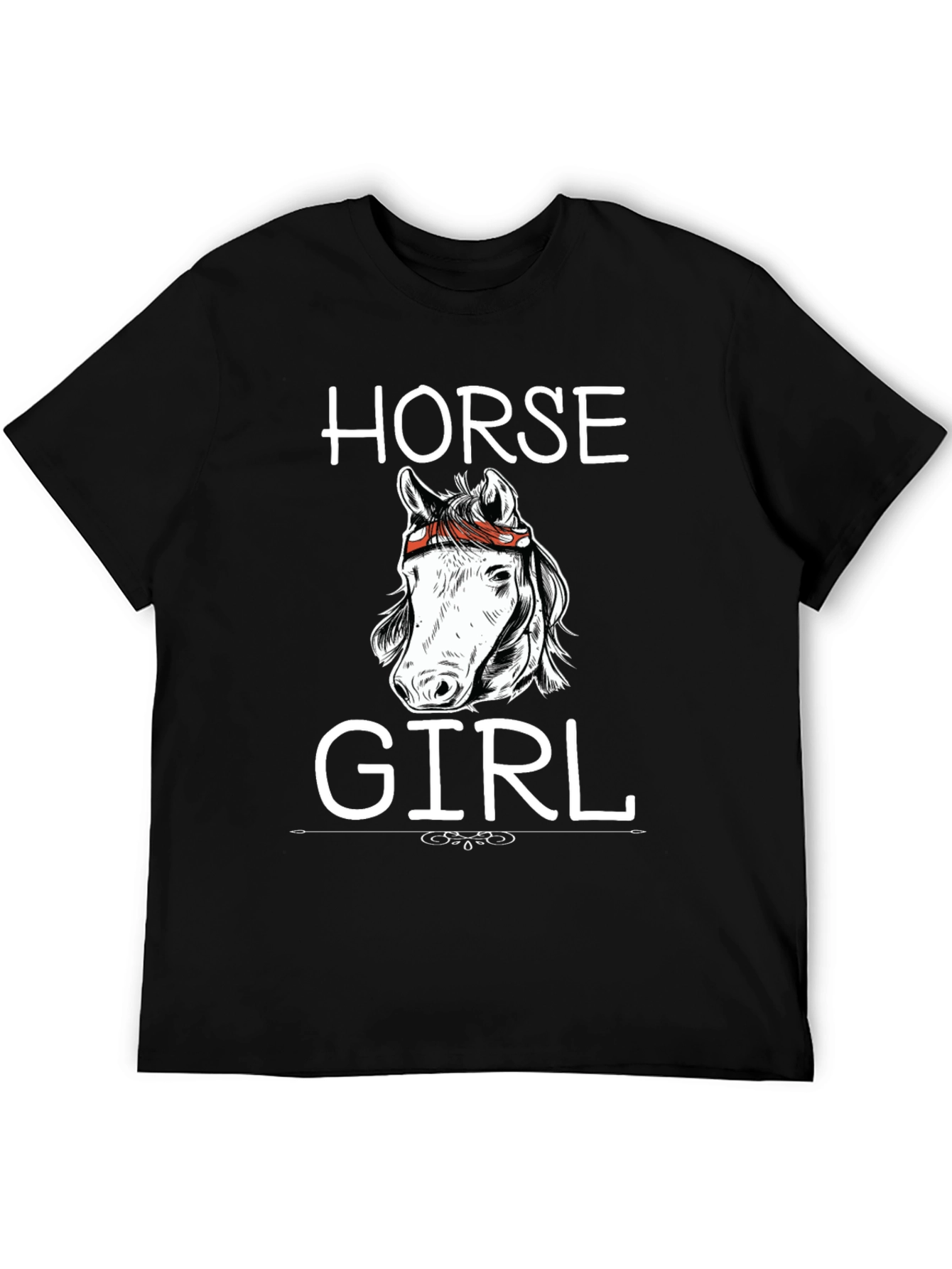 Horse Girl Graphic T-Shirt - Black Cotton Tee