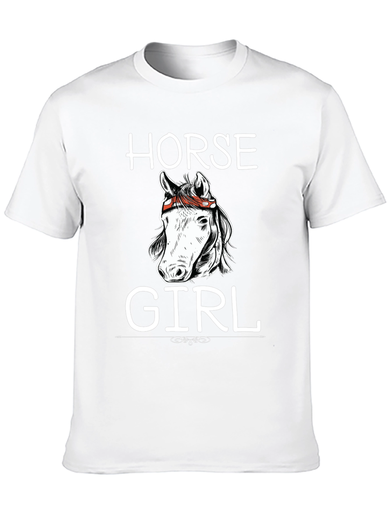 Horse Girl Graphic T-Shirt - Black Cotton Tee