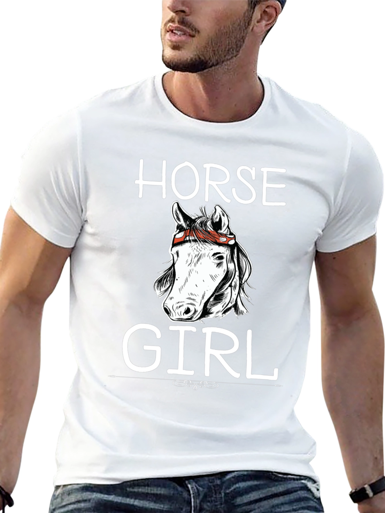 Horse Girl Graphic T-Shirt - Black Cotton Tee