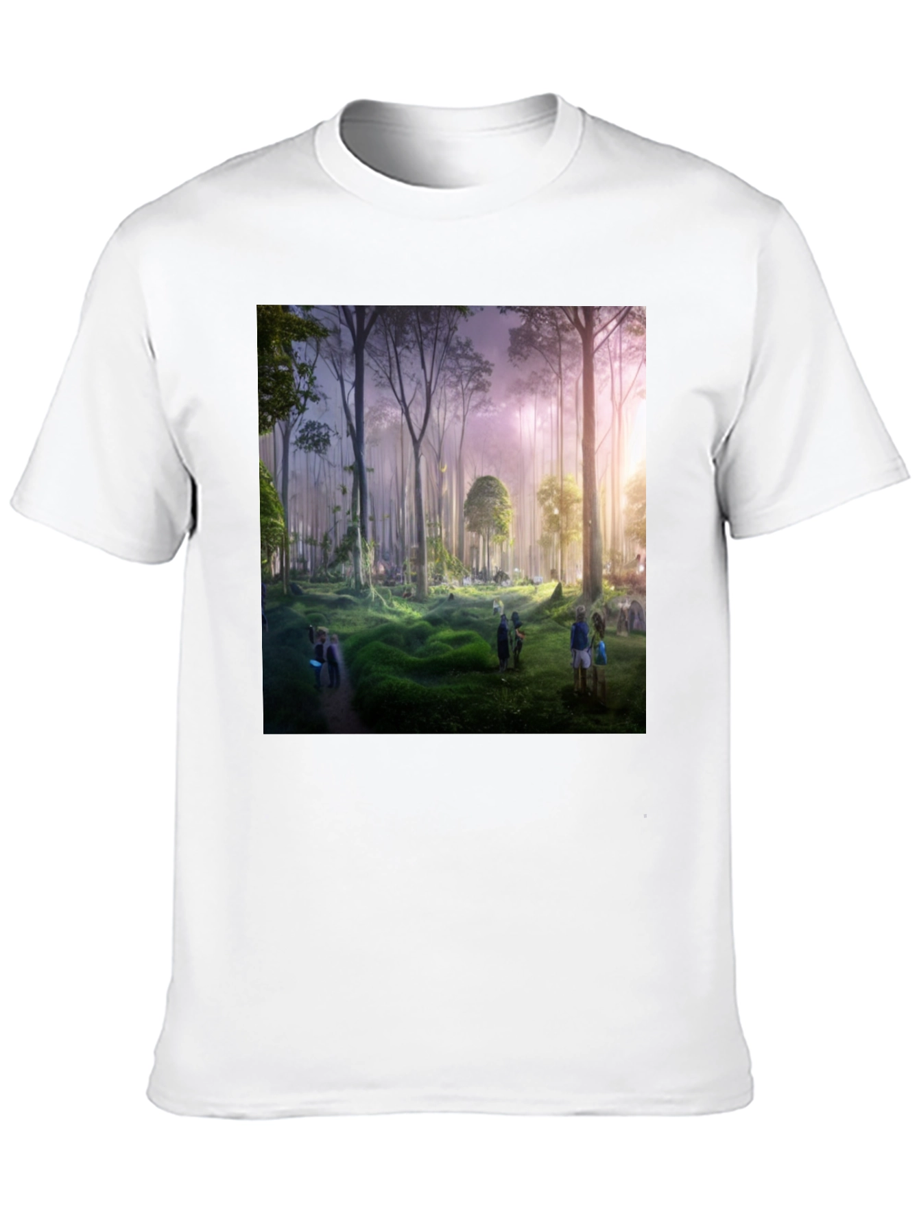 Forest Scene Black Graphic Tee