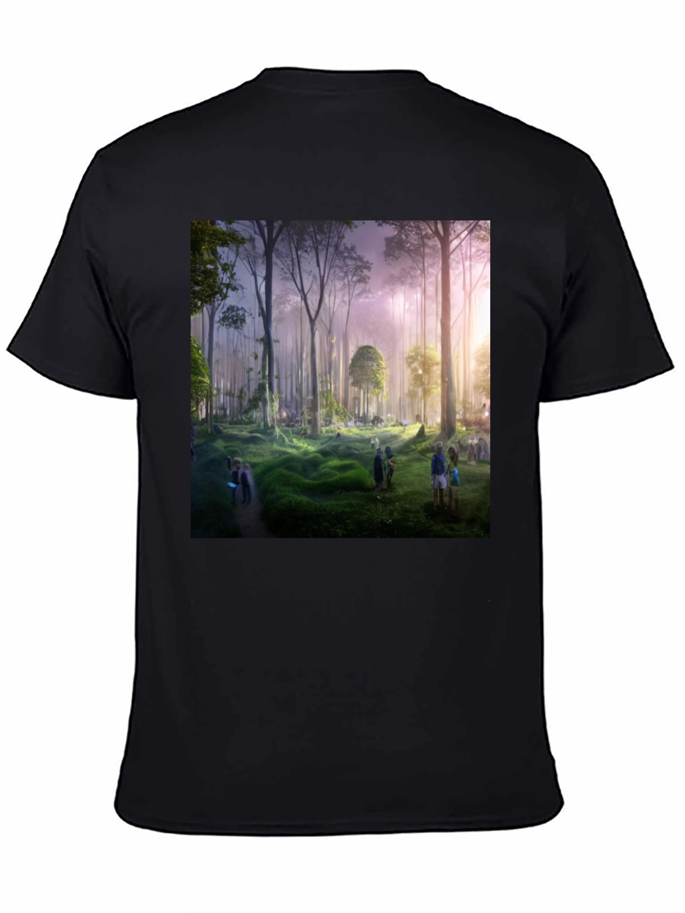 Forest Scene Black Graphic Tee