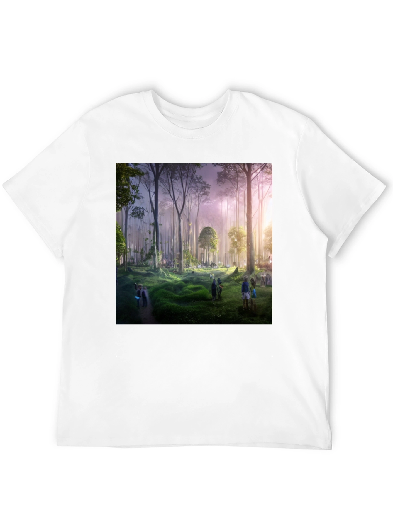 Forest Scene Black Graphic Tee