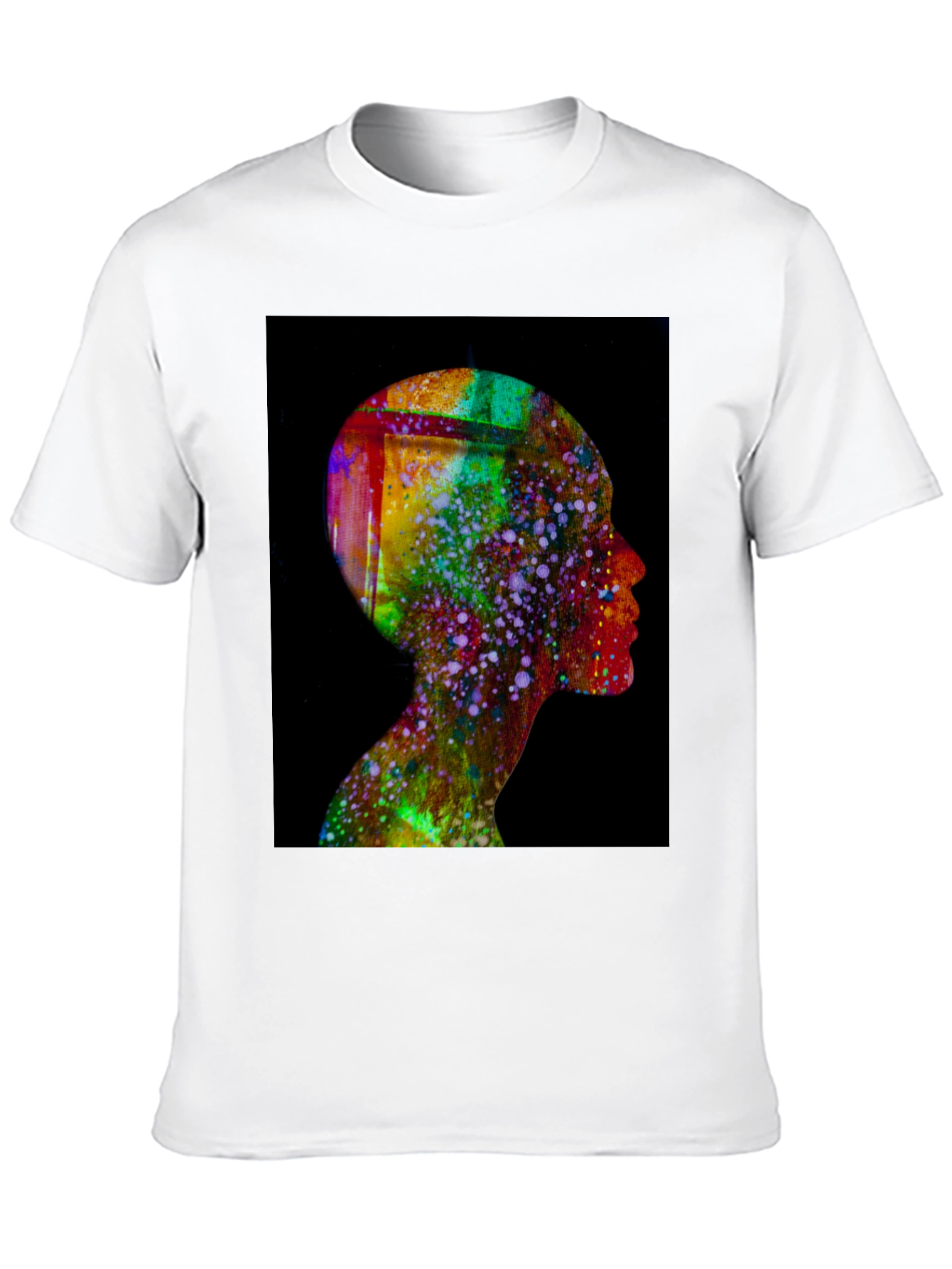 Abstract Human Head Tee - Artsy Black T-Shirt