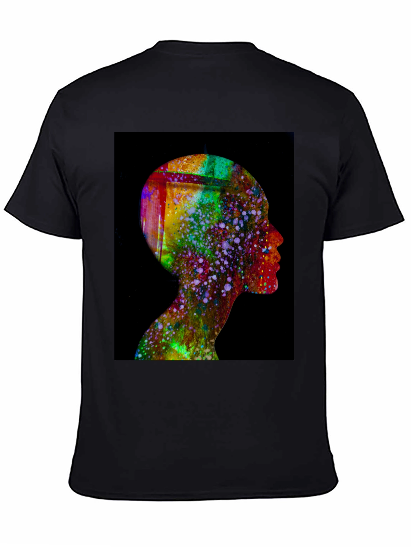 Abstract Human Head Tee - Artsy Black T-Shirt