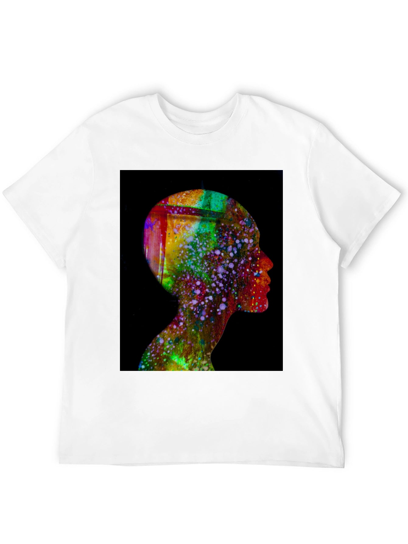 Abstract Human Head Tee - Artsy Black T-Shirt