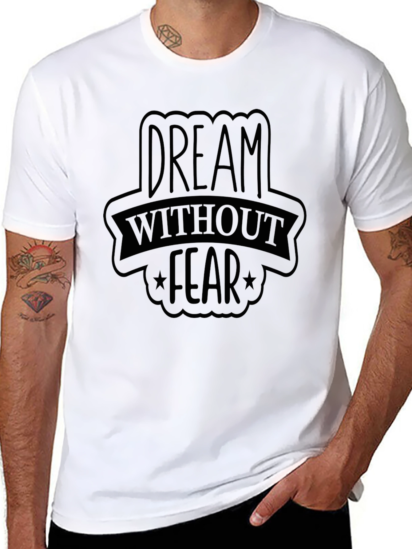Dream Without Fear Black Graphic Tee