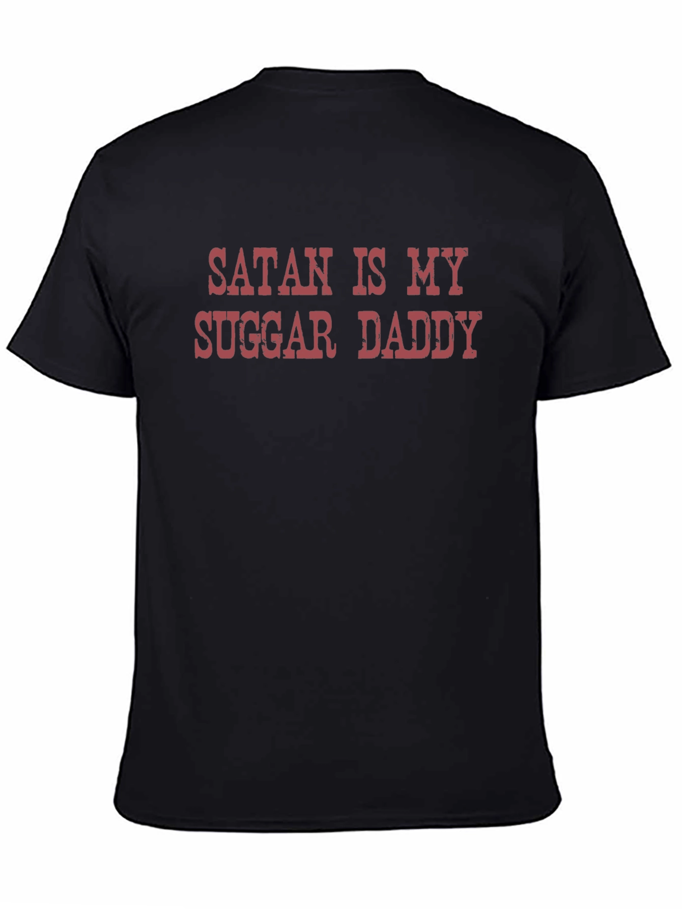 Satan is My Suggar Daddy Black Graphic Tee