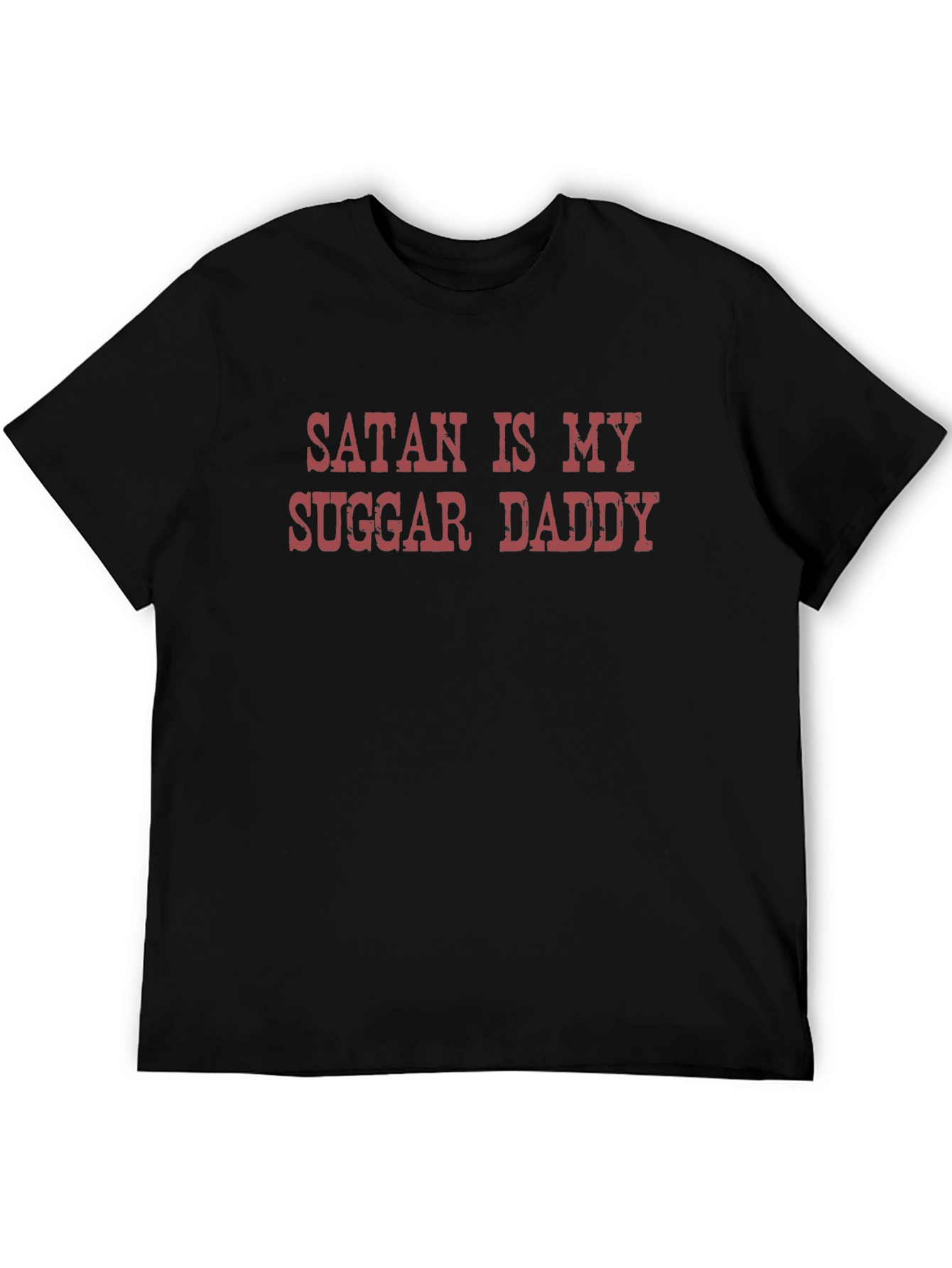 Satan is My Suggar Daddy Black Graphic Tee