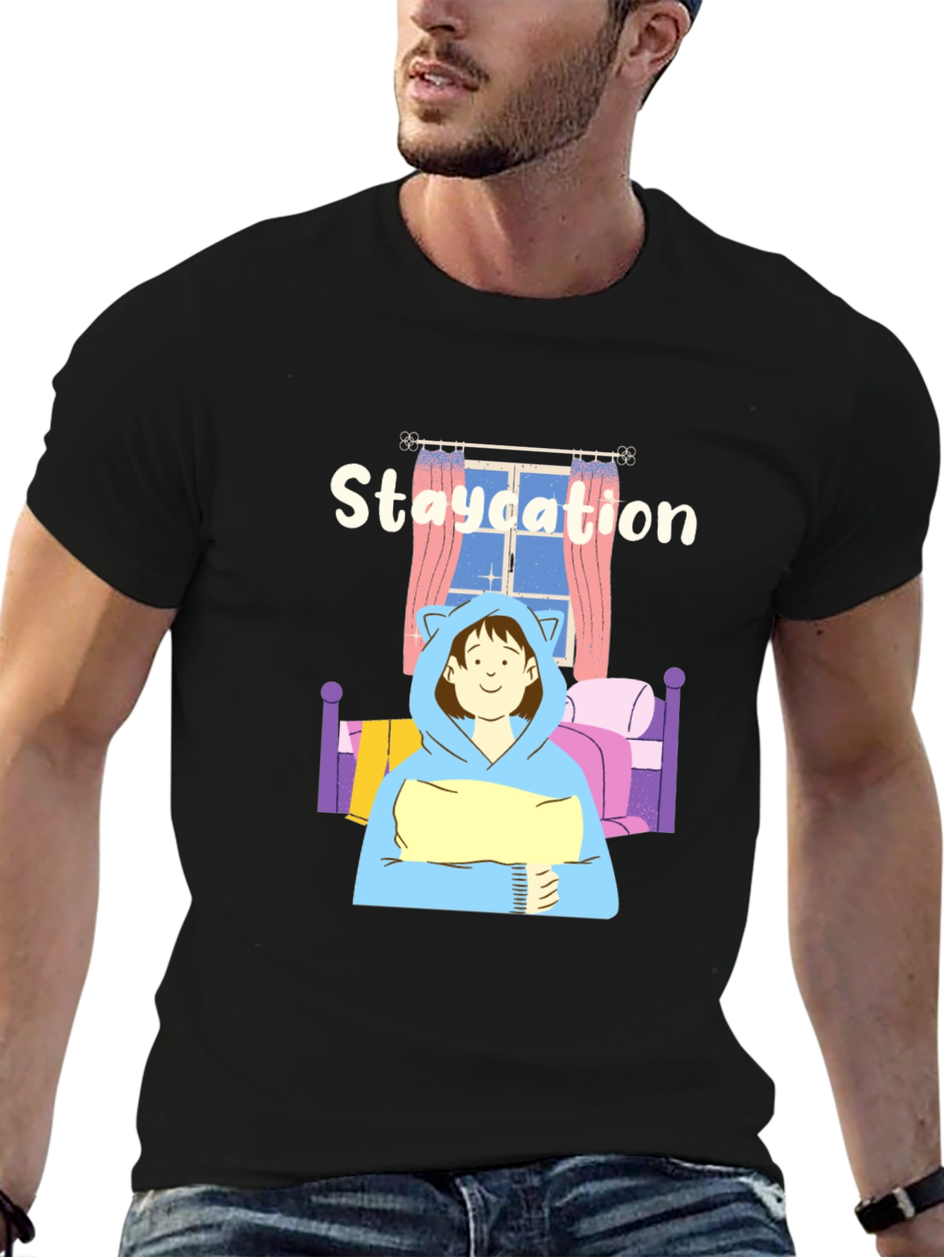 Staycation T-Shirt - Cozy Comfort