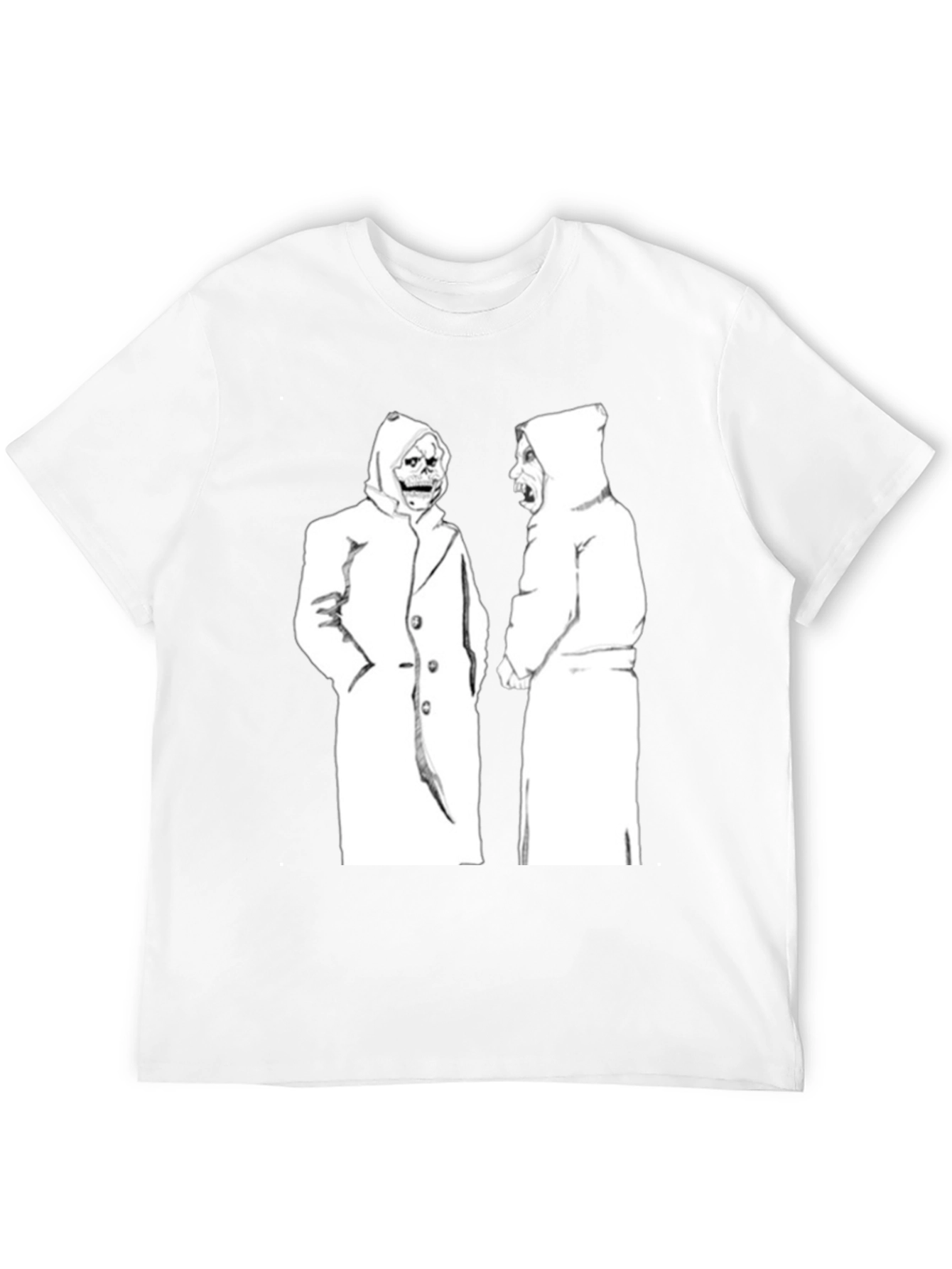 Hooded Figures Graphic Black T-Shirt