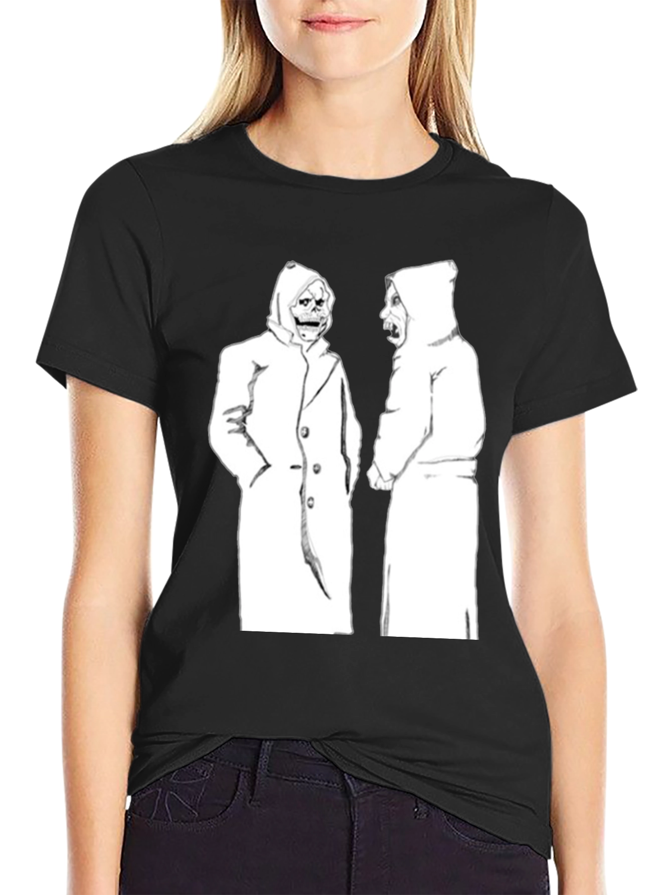 Hooded Figures Graphic Black T-Shirt