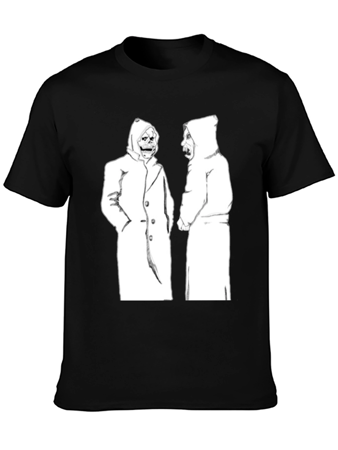 Hooded Figures Graphic Black T-Shirt