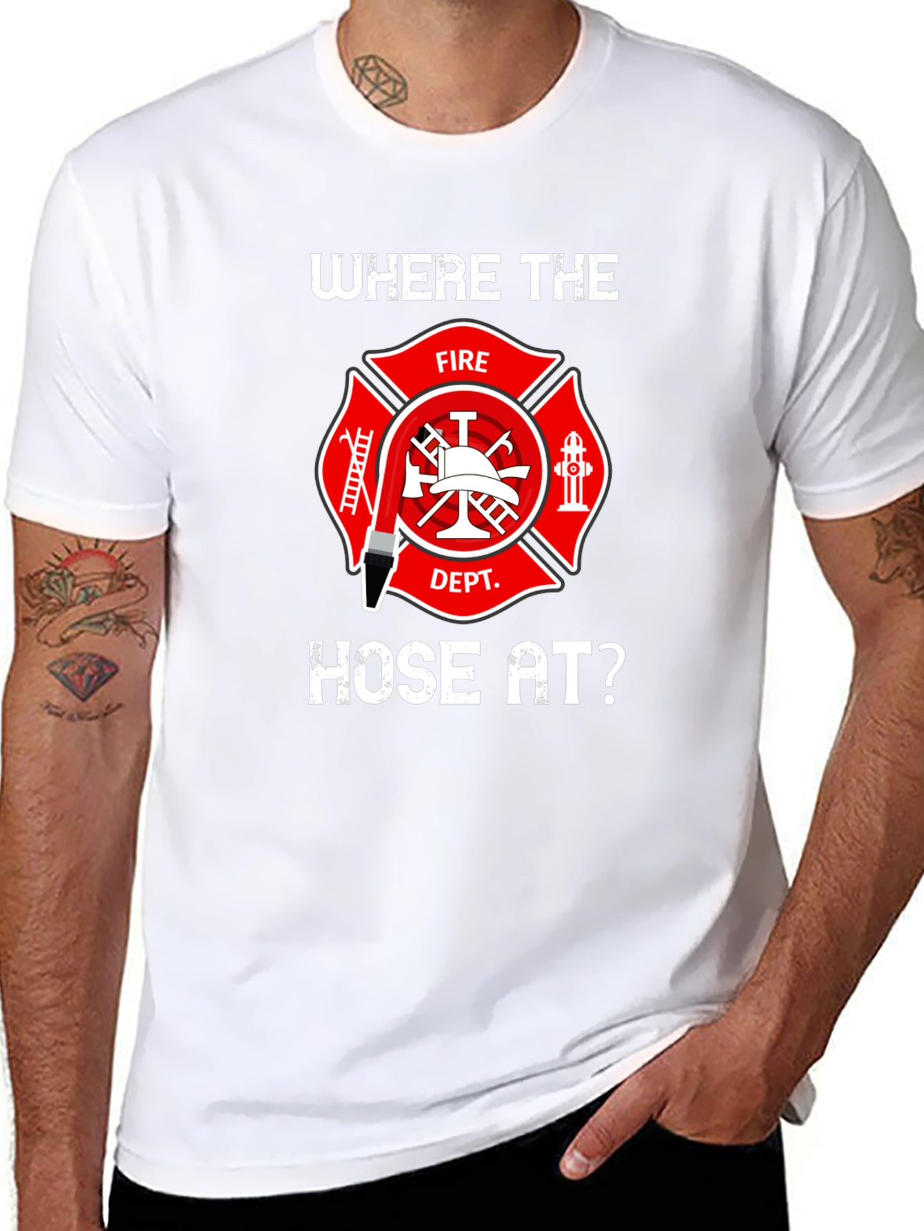 Firefighter Hose T-Shirt - Wheres the Hose At?