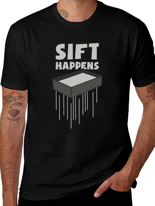 Sift Happens Black Graphic Tee