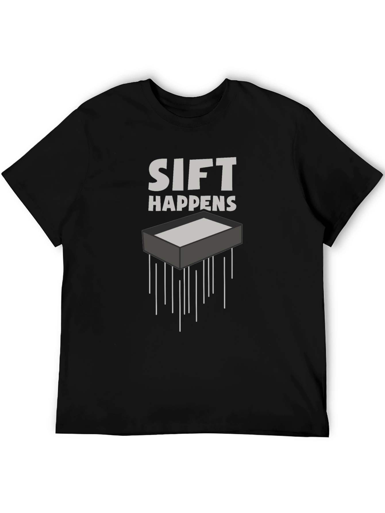 Sift Happens Black Graphic Tee