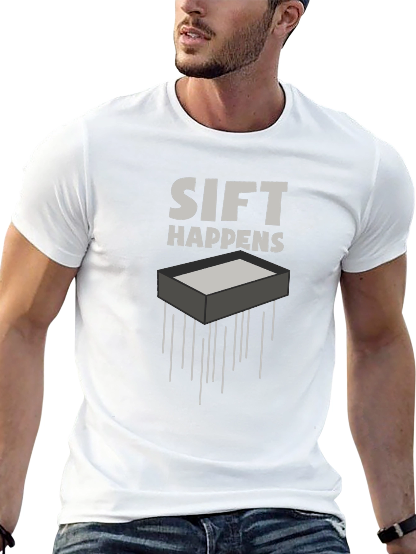 Sift Happens Black Graphic Tee